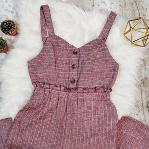 Romeo + Juliet Pink Linen Jumpsuit